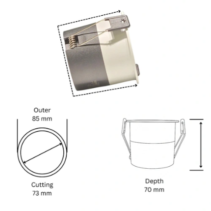 82100 DIM 12W White Body Led Spotlight | Best COB Led Spotlight