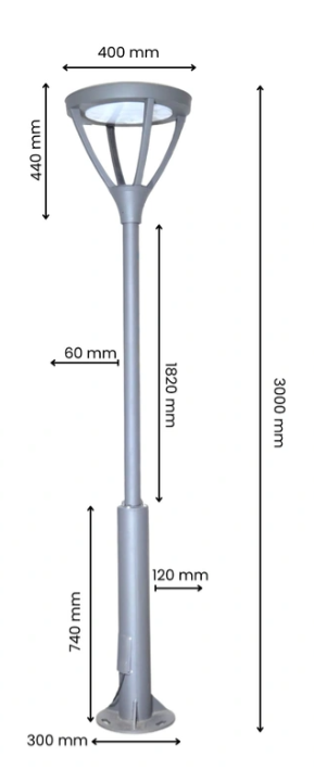 Premium Garden Pole Light -3803800 / 50W Garden Pole with Aluminium Body